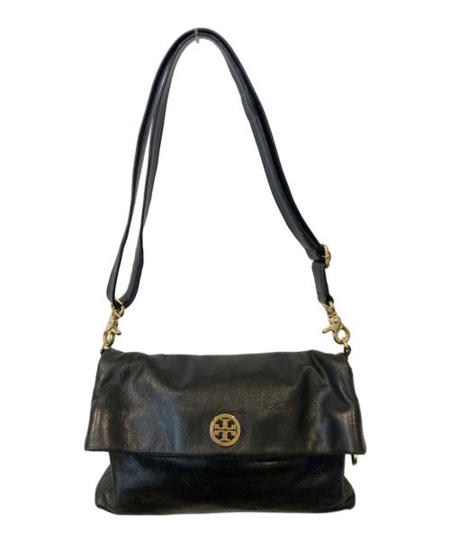 TORY BURCH（トリーバーチ）TORY BURCH (トリーバーチ) フラップショルダーバッグ　HSP037 ブラックの古着・服飾アイテム