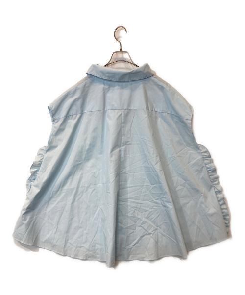 Cen.（セン）Cen. (セン) サイドフリルブラウスサイドフリルシャツ　cen22ss02p23 スカイブルー サイズ:FREEの古着・服飾アイテム