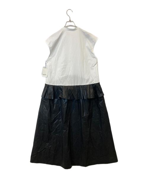 machatt（マチャット）machatt (マチャット) 異素材ドッキングシャツワンピース　MCT22S300 ホワイト×ブラック サイズ:FREE 未使用品の古着・服飾アイテム