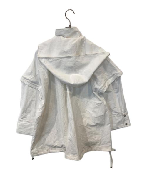 willfully（ウィルフリー）willfully (ウィルフリー) half zip bi color stitch nylon anorak TOPS（ハーフジップ バイカラーステッチ ナイロンアノラック トップス） ホワイト サイズ:FREEの古着・服飾アイテム