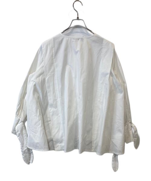 Cen.（セン）Cen. (セン) 袖リボンキリカエタックブラウス シャツ cen22aw02p09 ホワイト サイズ:FREEの古着・服飾アイテム