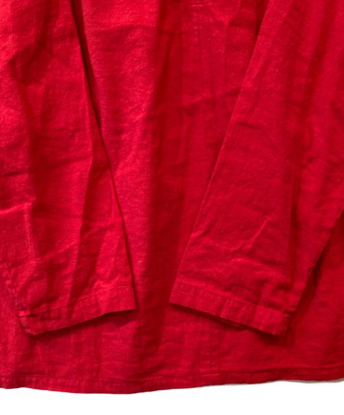 nest Robe（ネストローブ）nest Robe (ネストローブ) 近江晒目メニーギャザースモック　01241-1474 レッド サイズ:FREEの古着・服飾アイテム