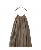nest Robeネストローブ）の古着「リネンキャミワンピース ルーズフィット　01145-1180-15」｜グレー