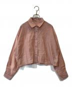 La boutique BonBonラブティックボンボン）の古着「シアークロップドシャツ　LBZ1031304A0007」｜ピンク