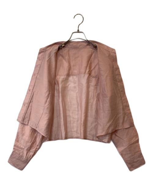 La boutique BonBon（ラブティックボンボン）La boutique BonBon (ラブティックボンボン) シアークロップドシャツ　LBZ1031304A0007 ピンク サイズ:FREEの古着・服飾アイテム