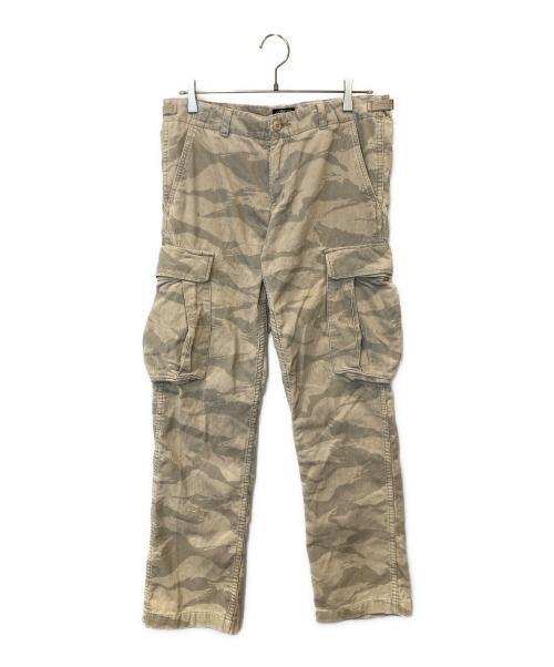 stussy（ステューシー）stussy (ステューシー) 迷彩 コーデュロイカーゴパンツ ベージュ サイズ:32の古着・服飾アイテム