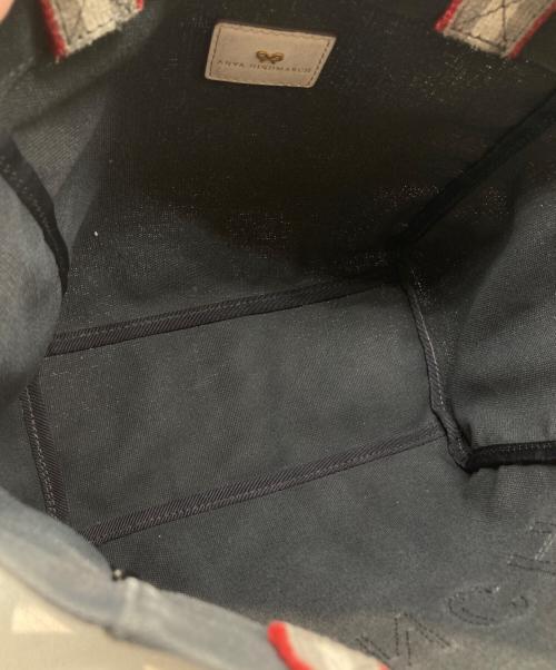 ANYA HINDMARCH（アニヤ・ハインドマーチ）ANYA HINDMARCH (アニヤハインドマーチ) LUNCHトート グレーの古着・服飾アイテム