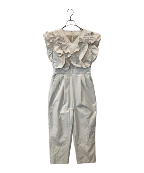 #Newans（ハッシュニュアンス）#Newans (ハッシュニュアンス) ラッフルフリルオールインワン アイボリーの古着・服飾アイテム