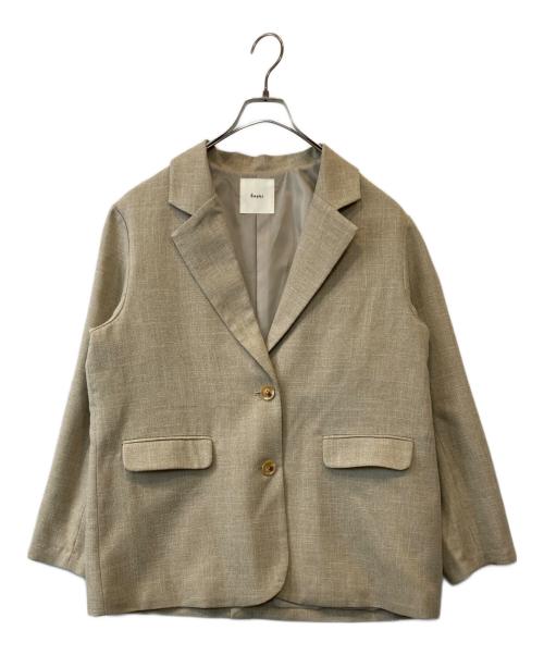 Eaphi（エフィ）Eaphi (エフィ) LINEN LIKE OVER JACKET 83001-0459 ジャケット ベージュ サイズ:FREEの古着・服飾アイテム