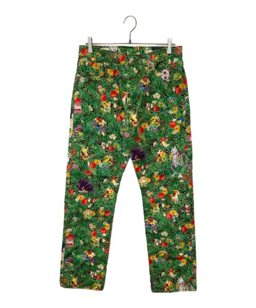 LEVI'S（リーバイス）LEVI'S (リーバイス) pokemon (ポケモン) 551Z Authentic Straight Erkek Jean 24767-0008 デニムパンツ グリーン サイズ:W32×L32の古着・服飾アイテム