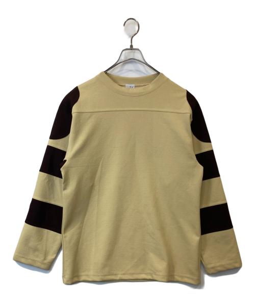 Mediam（ミディアム）Mediam (ミディアム) Football Long Tee  MD10-0038 カットソー イエロー サイズ:FREEの古着・服飾アイテム