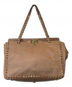 VALENTINOヴァレンティノ）の古着「ロックスタッズ 2WAY トート」｜ピンク