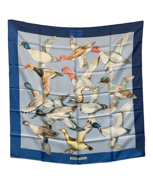 HERMES（エルメス）HERMES (エルメス) シルクスカーフ ブルーの古着・服飾アイテム