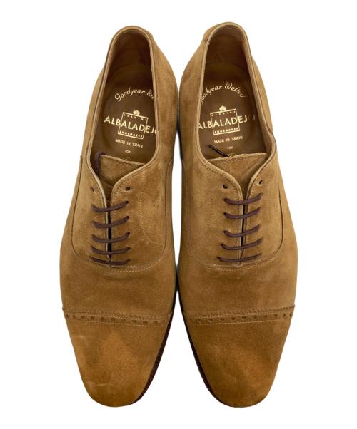 ALBALADEJO（アルバラデホ）ALBALADEJO (アルバラデホ) レザーシューズ パンチドキャップトゥ ブラウン サイズ:7 1/2の古着・服飾アイテム