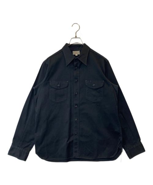 BUZZ RICKSON'S（バズリクソンズ）Buzz Rickson's (バズリクソンズ) ヘリンボーンツイル ワークシャツ ブラック サイズ:16-16 1/2の古着・服飾アイテム