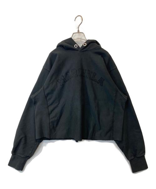 Maison Margiela（メゾンマルジェラ）Maison Margiela (メゾンマルジェラ) LOGO COTTON FLEECE HOODIE パーカー　S51GU0124 S25520 ブラック サイズ:Mの古着・服飾アイテム