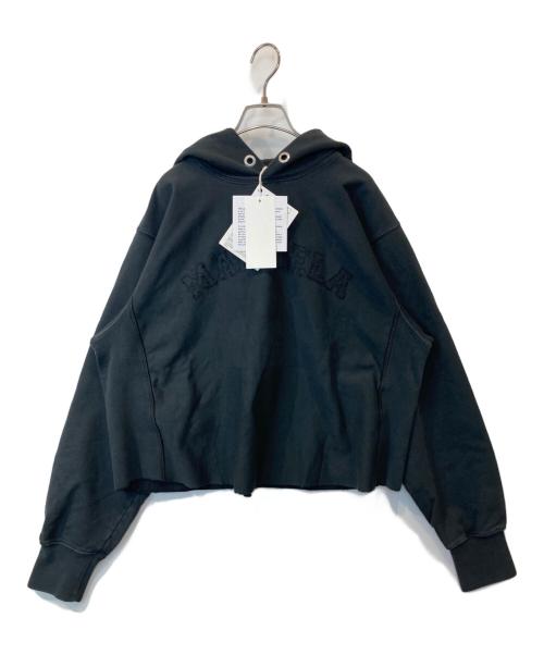 Maison Margiela（メゾンマルジェラ）Maison Margiela (メゾンマルジェラ) LOGO COTTON FLEECE HOODIE パーカー　S51GU0124 S25520 ブラック サイズ:Mの古着・服飾アイテム