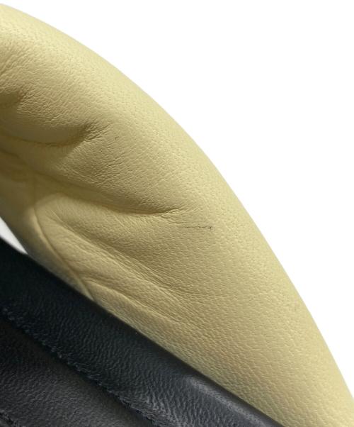 JIL SANDER（ジルサンダー）JIL SANDER (ジルサンダー) クロスストラップサンダル  JS38041A イエロー×ブラック サイズ:37の古着・服飾アイテム