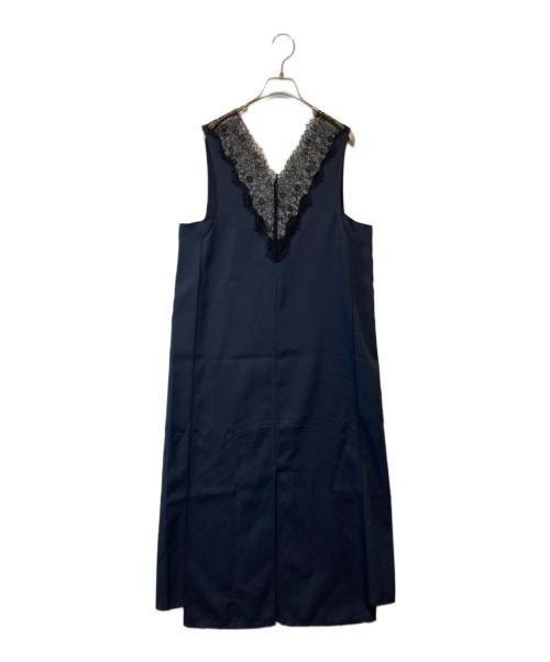 VERMEIL par iena（ヴェルメイユ パー イエナ）VERMEIL par iena (ヴェルメイユ パー イエナ) クリアツイルレースワンピース 24040938346020 ネイビー サイズ:FREEの古着・服飾アイテム