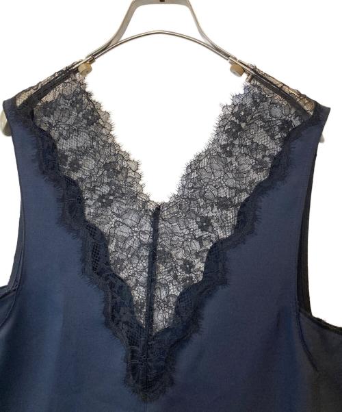 VERMEIL par iena（ヴェルメイユ パー イエナ）VERMEIL par iena (ヴェルメイユ パー イエナ) クリアツイルレースワンピース 24040938346020 ネイビー サイズ:FREEの古着・服飾アイテム