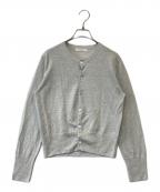）の古着「プレーンリネン クルーネックカーディガン 12-02-42-02401」｜シルバー