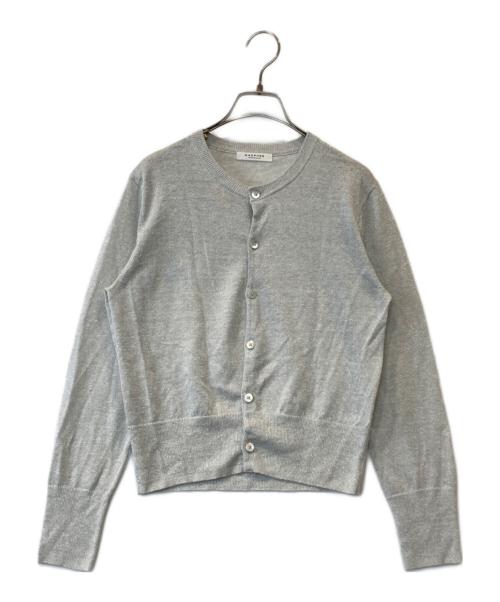 MACPHEE（マカフィー）MACPHEE (マカフィー) プレーンリネン クルーネックカーディガン 12-02-42-02401 シルバー サイズ:Sの古着・服飾アイテム