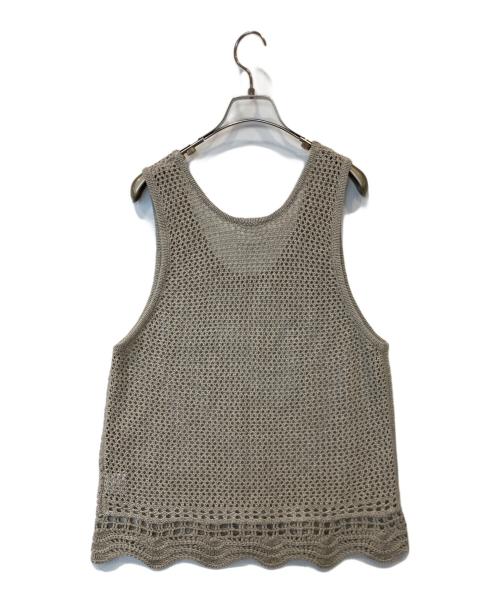 YUNI（ユニ）YUNI (ユニ) Pure Linen knit すかしタンクベスト ベージュ サイズ:FREEの古着・服飾アイテム
