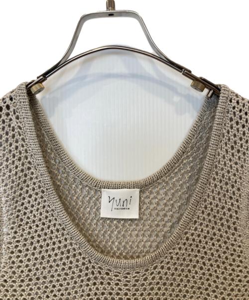 YUNI（ユニ）YUNI (ユニ) Pure Linen knit すかしタンクベスト ベージュ サイズ:FREEの古着・服飾アイテム