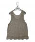 YUNI (ユニ) Pure Linen knit すかしタンクベスト ベージュ サイズ:FREE：3000円