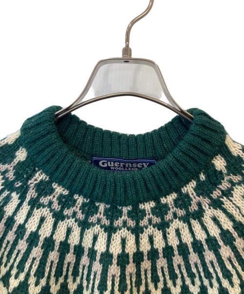 GUERNSEY WOOLLENS（ガンジーウーレンズ）GUERNSEY WOOLLENS (ガンジーウーレンズ) ノルディックニット グリーン サイズ:40の古着・服飾アイテム