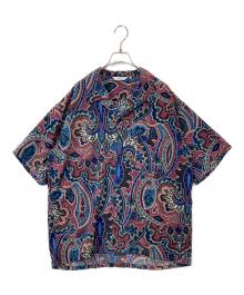 BEAMS（ビームス）の古着「速乾 プリント ルーズ オープンカラーシャツ　ｖ」｜パープル