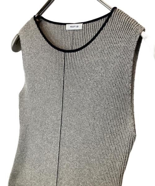 FRAY ID（フレイ アイディー）FRAY ID (フレイ アイディー) Iラインリブニットワンピース グレー サイズ:FREEの古着・服飾アイテム