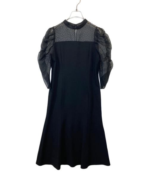 La boutique BonBon（ラブティックボンボン）La boutique BonBon (ラブティックボンボン) シアードットコンビマーメイドワンピース LBZ1032209A0002 ブラック サイズ:38の古着・服飾アイテム