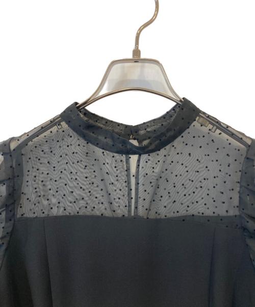 La boutique BonBon（ラブティックボンボン）La boutique BonBon (ラブティックボンボン) シアードットコンビマーメイドワンピース LBZ1032209A0002 ブラック サイズ:38の古着・服飾アイテム