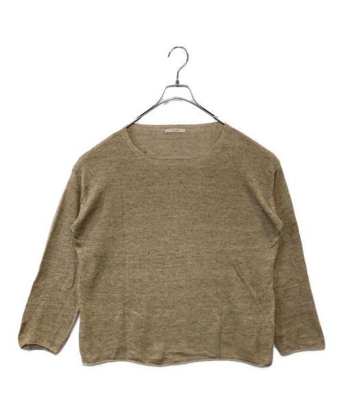 Plage（プラージュ）Plage (プラージュ) イタリア糸 Li/Co クループルオーバー サマーニット　23080922508020 ベージュ サイズ:FREEの古着・服飾アイテム