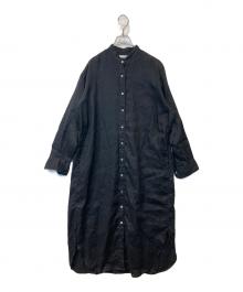 FRAMeWORK（フレームワーク）の古着「フレンチリネンシャツワンピース」｜ブラック