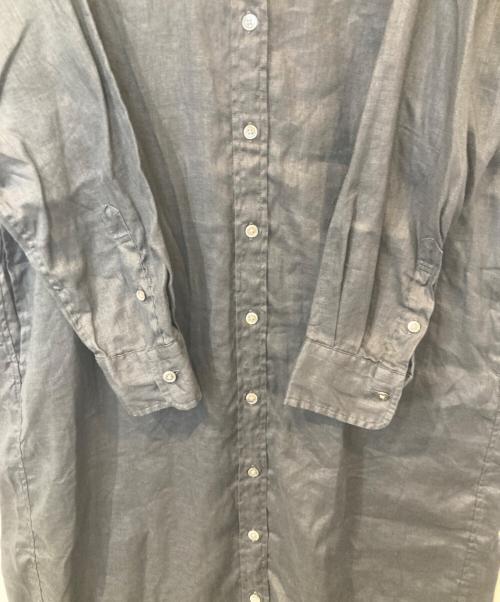 FRAMeWORK（フレームワーク）FRAMeWORK (フレームワーク) フレンチリネンシャツワンピース ブラック サイズ:FREEの古着・服飾アイテム