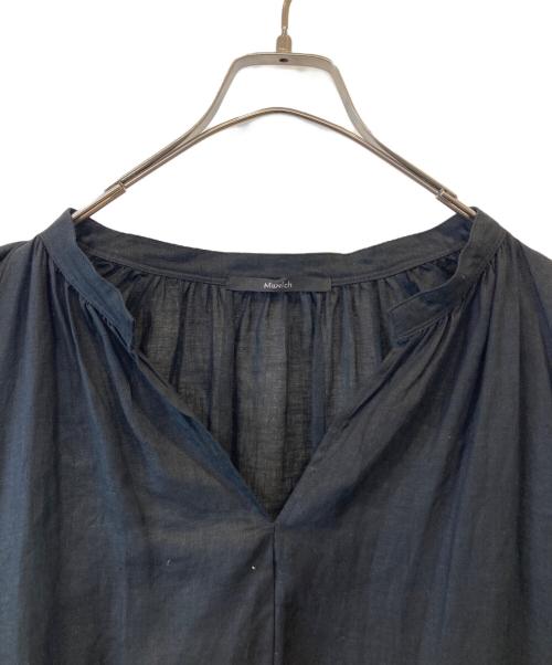 Munich（ミューニック）Munich (ミューニック) ライトフレンチリネンギャザーワンピース　MN221N47 ブラック サイズ:OSの古着・服飾アイテム