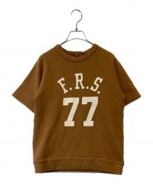 45R（フォーティファイブ・アール）の古着「ガーゼ裏毛ロゴプリントのラグランスウェット　」｜ブラウン