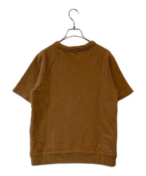 45R（フォーティファイブ・アール）45R (フォーティファイブ・アール) ガーゼ裏毛ロゴプリントのラグランスウェット　 ブラウン サイズ:2の古着・服飾アイテム