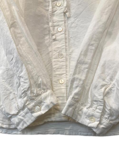 nest Robe（ネストローブ）nest Robe (ネストローブ) コットンリネンダンガリーフリルシャツ　01234-1469 ホワイト サイズ:FREEの古着・服飾アイテム