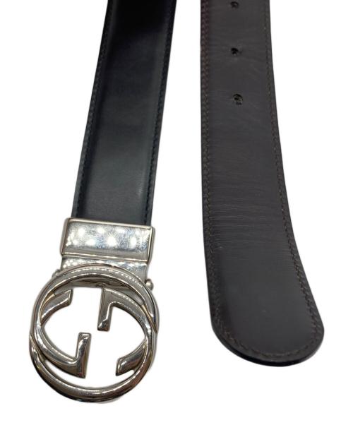 GUCCI（グッチ）GUCCI (グッチ) レザーベルト 036・1192  ブラック サイズ:26の古着・服飾アイテム