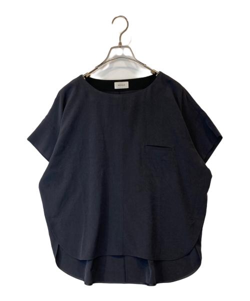 MOGA（モガ）MOGA (モガ) ワッシャーデシンボートネックブラウス　B0233BFB005 ブラック サイズ:2の古着・服飾アイテム