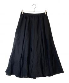 IENA（イエナ）の古着「インドドビー ギャザーフレア スカート 24060900502020」｜ブラック