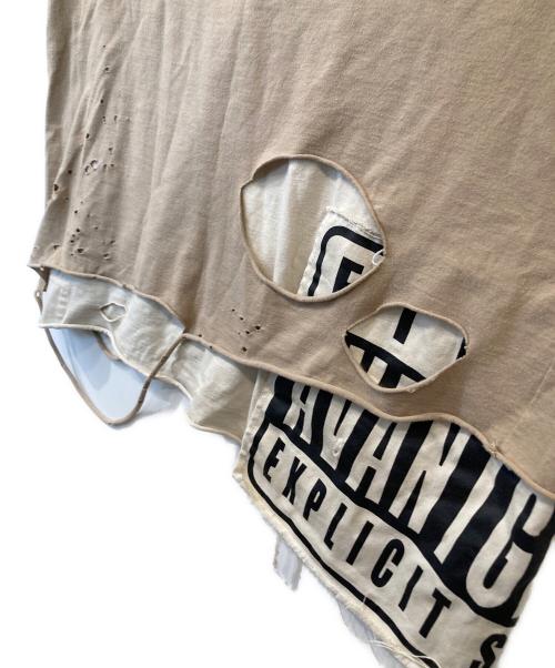 Maison MIHARA YASUHIRO（メゾン ミハラ ヤスヒロ）Maison MIHARA YASUHIRO (メゾン ミハラ ヤスヒロ) レイヤードダメージTシャツ A00TS591 ベージュ サイズ:48の古着・服飾アイテム