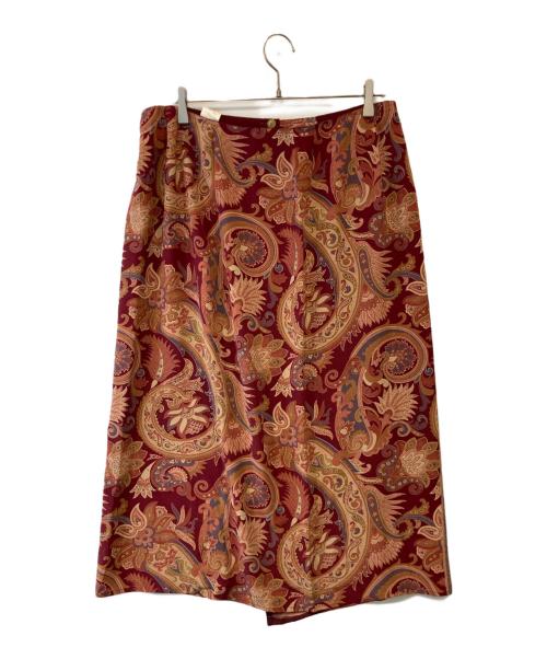 ETRO（エトロ）ETRO (エトロ) ペイズリー柄ラップスカート エンジ サイズ:42の古着・服飾アイテム