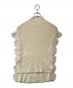 Yueユエ）の古着「ウールハイネックベスト　NJP658」｜アイボリー