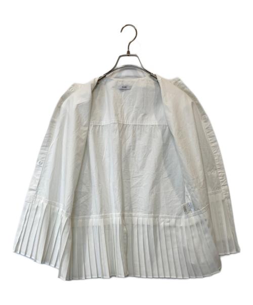 CLANE（クラネ）CLANE (クラネ) プリーツレイヤーノースリーブシャツ　18108-3161 ホワイト サイズ:1の古着・服飾アイテム