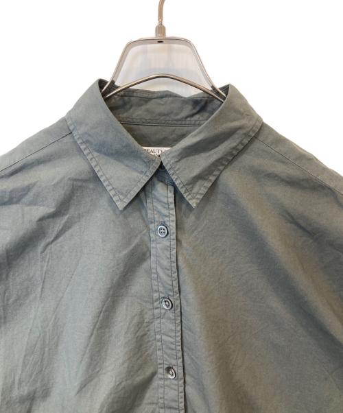 BEAUTY&YOUTH（ビューティーアンドユース）BEAUTY&YOUTH (ビューティーアンドユース) コットンタイプライター レギュラーシャツ　1611-149-2362 グレー サイズ:FREEの古着・服飾アイテム