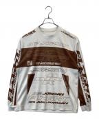 JORDANジョーダン）の古着「M J MVP AOP LS TOP SAIL/ARCHAEO BROWN/SAIL FV7239-133 カットソー」｜ホワイト
